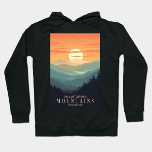 Great Smoky Mountains national park vintage travel poster Hoodie